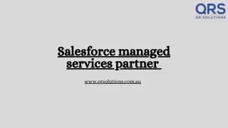 Salesforce managed services partner | managed service provider | QR Solutions