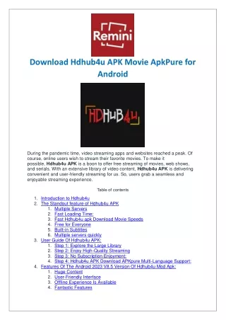 Download Hdhub4u APK Movie ApkPure for Android