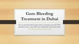 Gum Bleeding Treatment in Dubai