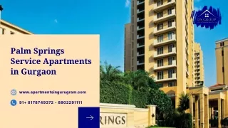 Palm Springs Service Apartments in Gurgaon | Palm Springs
