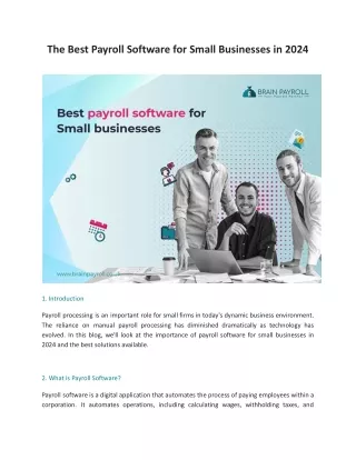 The Best Payroll Software for Small Businesses in 2024