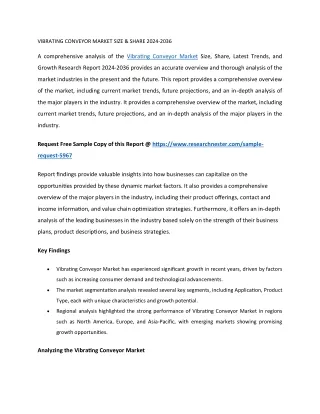 Vibrating Conveyor Market