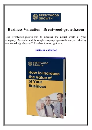 Business Valuation Brentwood-growth.com