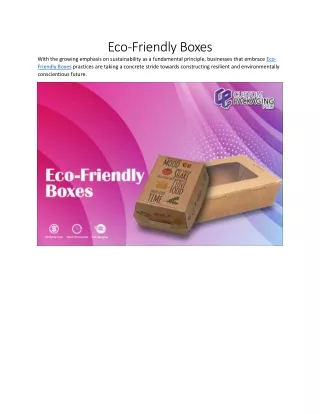 Eco-Friendly Boxes