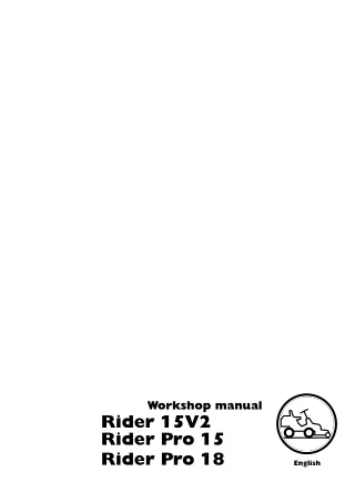 Husqvarna Rider 15V2 Mower Service Repair Manual