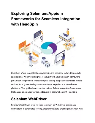 Exploring Selenium_Appium Frameworks for Seamless Integration with HeadSpin