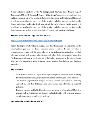 2-Iodophenol Market Size, Share, Latest Trends, and Growth Research Report 2036