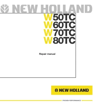 New Holland W70TC Wheel Loader Service Repair Manual