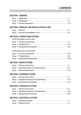 Hyundai 20D-7E Forklift Truck Service Repair Manual