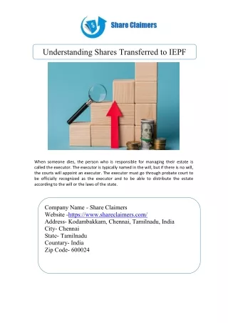 Understanding Shares Transferred to IEPF