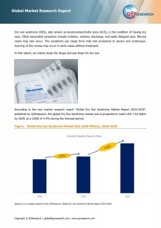 Global Top 13 Companies Accounted for 63% of total Dry Eye Syndrome market (QYResearch, 2021)