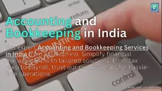 Accounting and Bookkeeping Services in India StartupFino