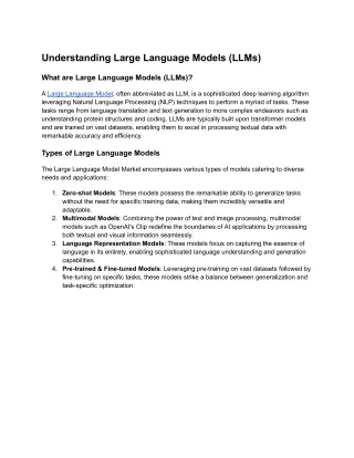 Understanding Large Language Models (LLMs)