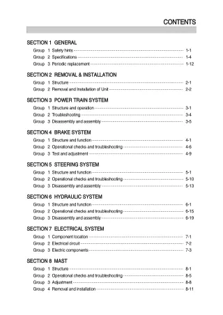 Hyundai 30BH-7 Forklift Truck Service Repair Manual