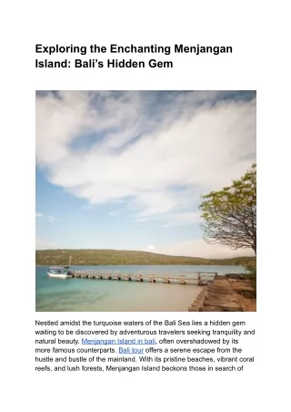 Exploring the Enchanting Menjangan Island_ Bali’s Hidden Gem