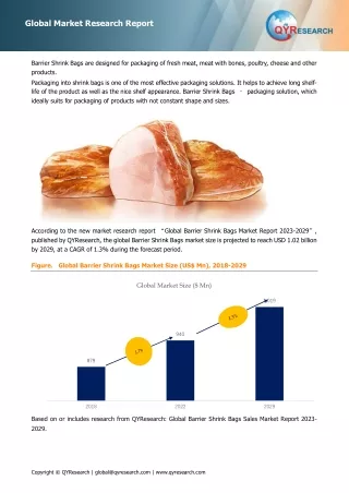 global top 13 companies accounted for 64% of total Barrier Shrink Bags market(qyresearch, 2021)