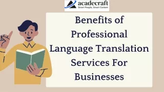 Benefits of Professional Language Translation Services For Businesses