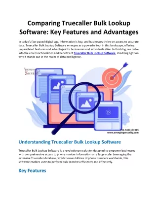 Comparing Truecaller Bulk Lookup Software: Key Features and Advantages