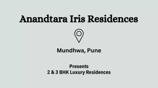 Anandtara Iris Residences Mundhwa Pune Brochure