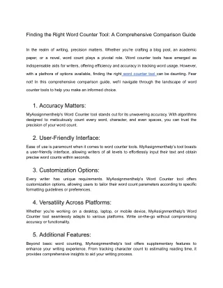 Finding the Right Word Counter Tool_ A Comprehensive Comparison Guide