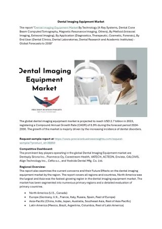 Dental Imaging Equipment Market Trends Forecast 2024