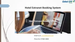 Hotel Extranet Booking System