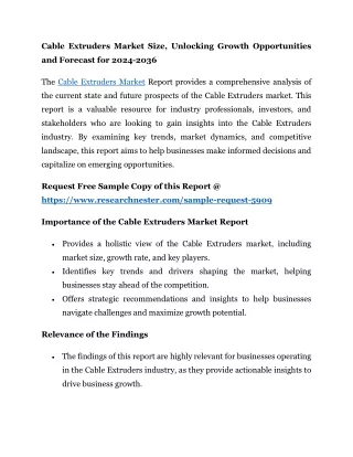 Cable Extruders Market: Key Strategies and Industry Dynamic