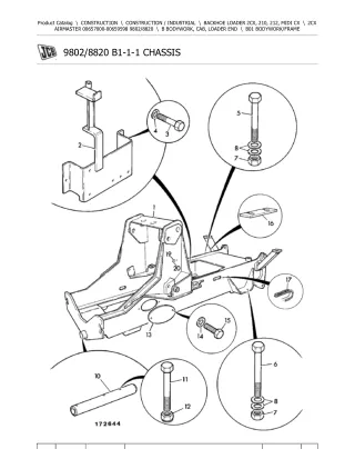 JCB 2CX AIRMASTER BACKHOE LOADER Parts Catalogue Manual (Serial Number 00657000-00659598)