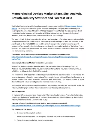 Meteorological Devices Market Share