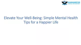 Mental Health Tips To Boost Well-Being