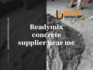 Readymix concrete supplier near me