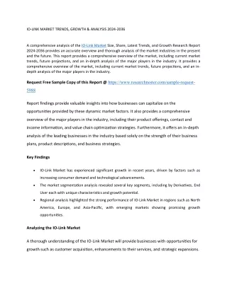 IO-LINK MARKET