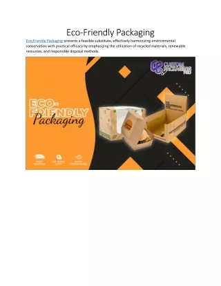 Eco-Friendly Packaging