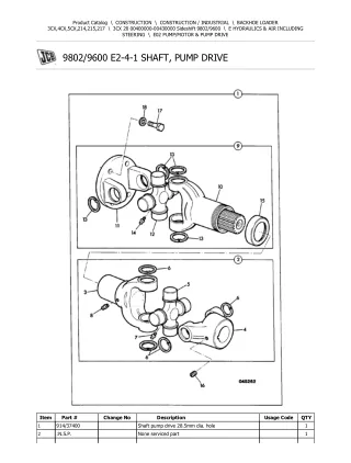 JCB 3CX 20 BACKOHE LOADER Parts Catalogue Manual (Serial Number 00400000-00430000)