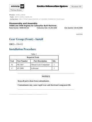 Caterpillar Cat 980G II Wheel Loader (Prefix AXG) Service Repair Manual Instant Download