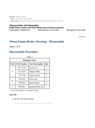 Caterpillar Cat 990K Wheel Loader (Prefix M9P) Service Repair Manual Instant Download