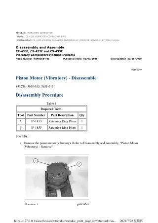 Caterpillar Cat CS-423E Vibratory Compactor (Prefix BWG) Service Repair Manual Instant Download