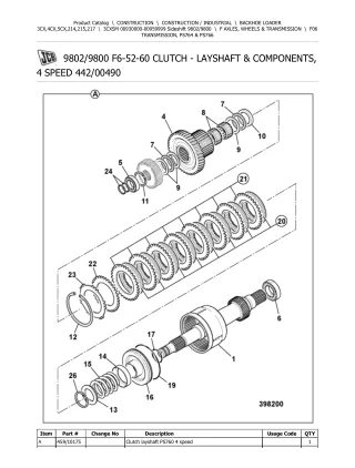 JCB 3CX SM BACKOHE LOADER Parts Catalogue Manual (Serial Number 00930000-00959999)