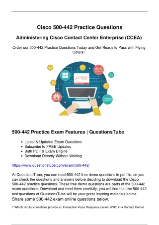 Best 500-442 Exam Questions - Be Your Ultimate Cisco Preparation Solution