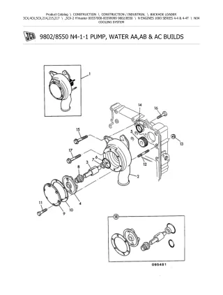 JCB 3CX-2 BACKOHE LOADER Parts Catalogue Manual (Serial Number 00337000-00399999)