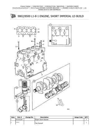 JCB 3CX-2 France BACKOHE LOADER Parts Catalogue Manual (Serial Number 00306001-00336999)