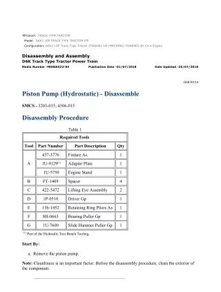 Caterpillar Cat D6K2 LGP TRACK-TYPE TRACTOR (Prefix JTR) Service Repair Manual Instant Download