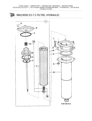 JCB 3CX-2 S’master BACKOHE LOADER Parts Catalogue Manual (Serial Number 00306001-00336999)