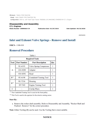 Caterpillar Cat D6K2 TRACK-TYPE TRACTOR (Prefix 7P6) Service Repair Manual Instant Download