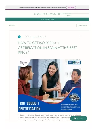 HOW TO GET ISO 20000-1 CERTIFICATION IN SPAIN AT THE BEST PRICE?