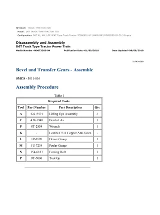 Caterpillar Cat D6T TRACK-TYPE TRACTOR (Prefix 7C9) Service Repair Manual Instant Download