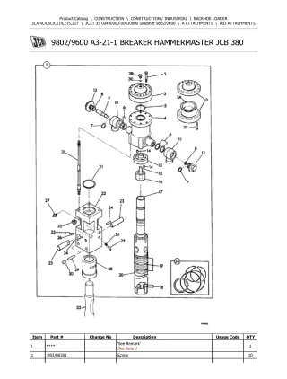 JCB 3CXT 35 BACKOHE LOADER Parts Catalogue Manual (Serial Number 00400000-00430000)