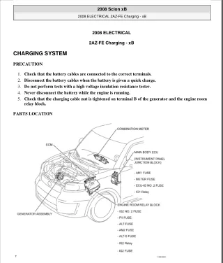 SCION XB 2008 Service Repair Manual