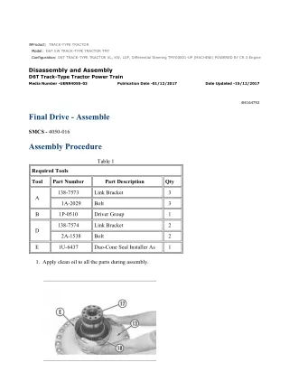 Caterpillar Cat D6T XW TRACK-TYPE TRACTOR (Prefix TMY) Service Repair Manual Instant Download