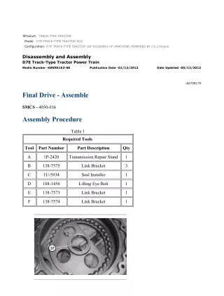 Caterpillar Cat D7E TRACK-TYPE TRACTOR (Prefix SCG) Service Repair Manual Instant Download